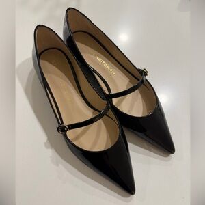 Stuart Weitzman Black Patent Mary Jane Flats – Size 7.5